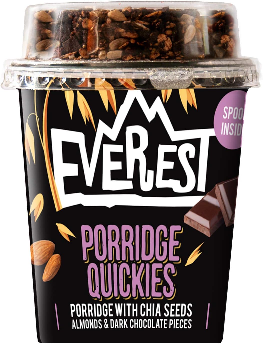Everest Healthy Porridge Quickie 12-Pack (Chia Seeds, Almonds & Dark Chocolate)