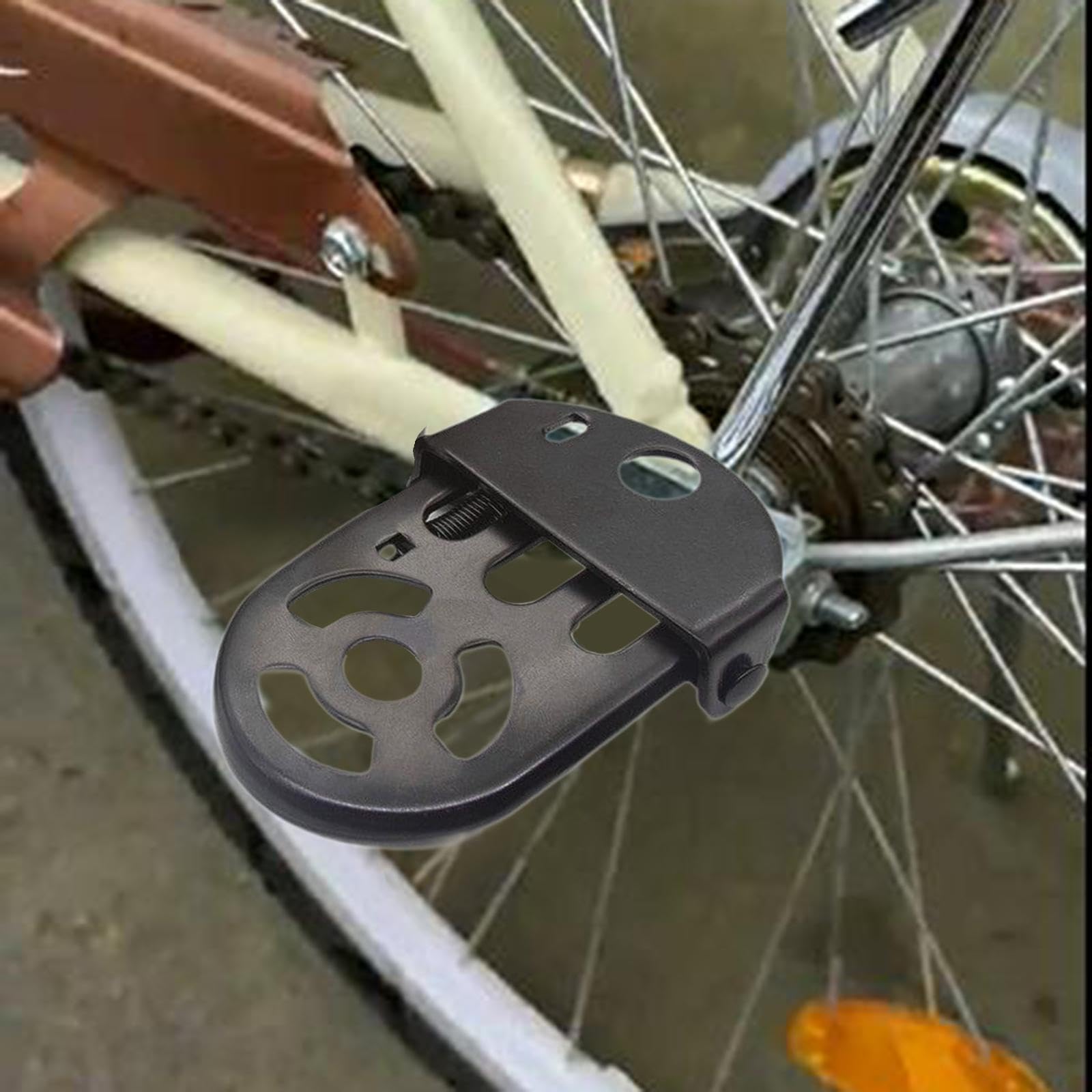 Menolana Bicycle Rear Pedals Foot Peg Riding Accessories Stable Lightweight Multipurpose Footrest Folding for Bike Fittings