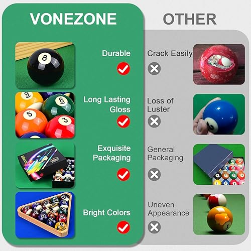 Miniatura 4 de Billiard Balls Complete 16 Ball Set, Pool Balls Billiard Set 2-14" Regulation Size,New Upgrade Billiards Professional Pool Table Balls