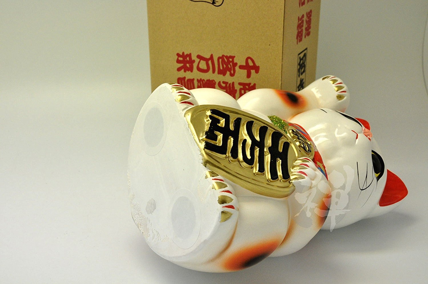 Japanease Lucky Cat Maneki Neko Koban - Gato de la suerte (23,1 cm)