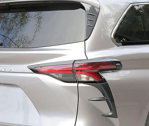Miniatura 10 de TUBAIZAI Accesorios de automóvil para luz trasera trasera lateral, calcomanía decorativa para Toyota Sienna 2021-2023 ABS 2 piezas (estilo negro