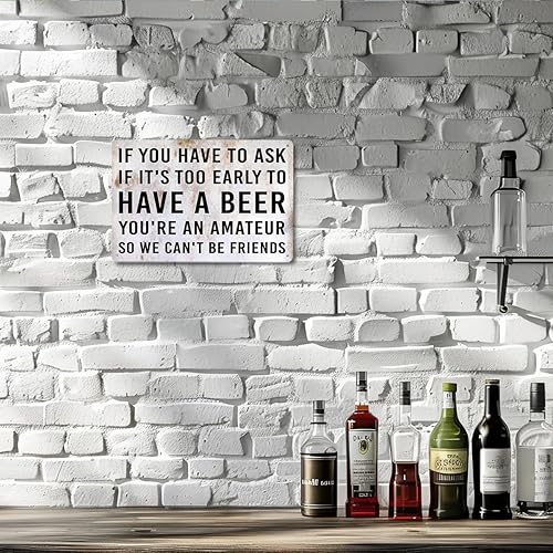 Miniatura 6 de Letreros de lata de metal de cerveza, divertido letrero de bar, placa de letreros de metal retro, decoración de bar para el hogar, decoración de