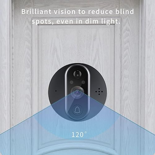 Miniatura 2 de Timbre de video WiFi para apartamento, cámara de mirilla con pantalla LCD de 4.3 pulgadas, 1080P, gran angular de 120, visión nocturna, detección de