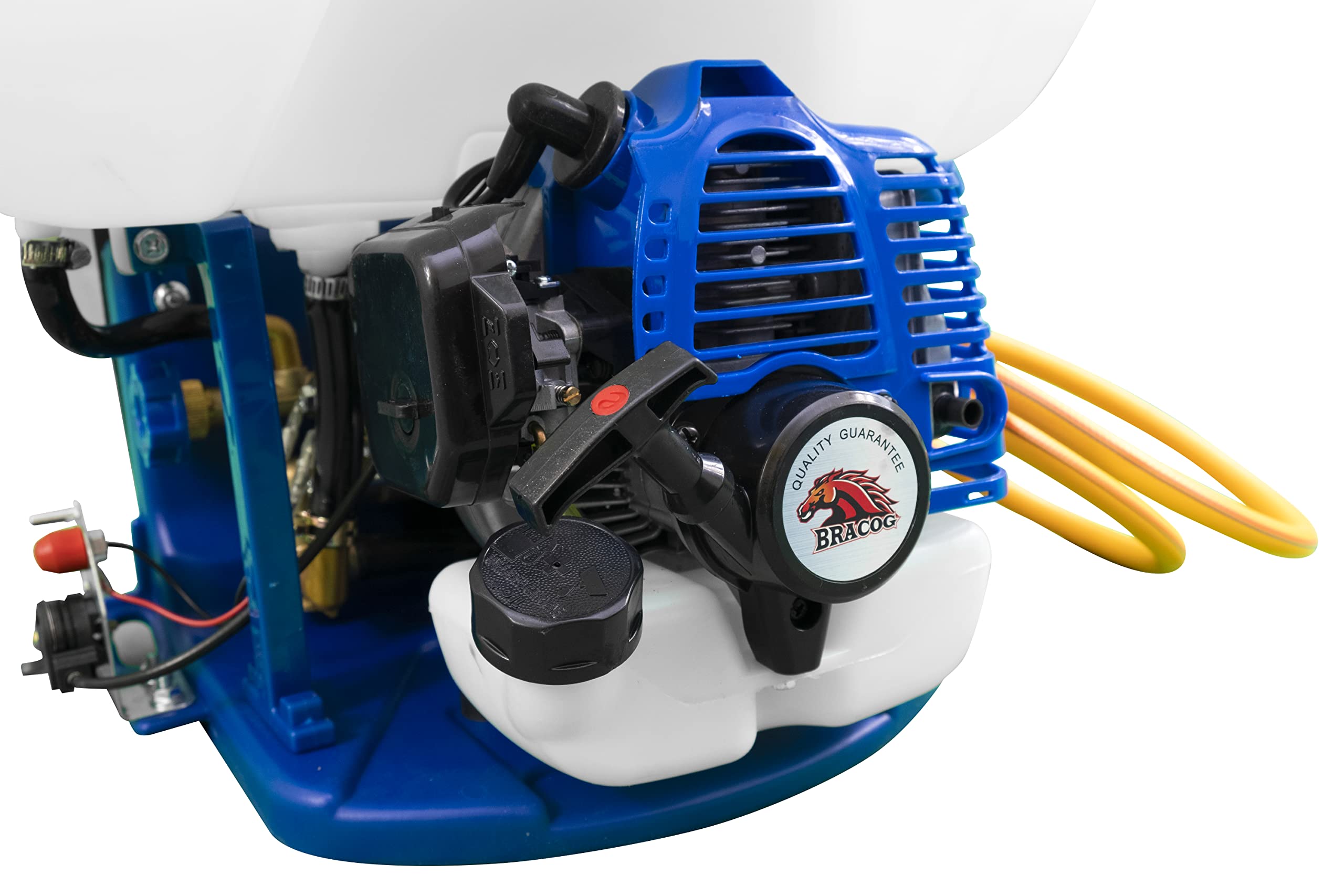 BRACOG - Mochila para sulfatar 30L - Motor Gasolina de 2 Tiempos - Desplazamiento - 26CC - Mezcla de Combustible Gasolina (25:1)
