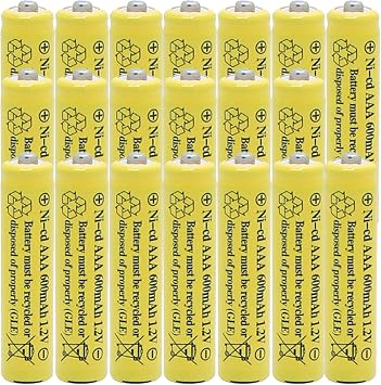 1.2v AAA NiCd 600mAh Triple A Rechargeable Battery Cell for Solar Lights Garden Lamp 20 Pack AAA