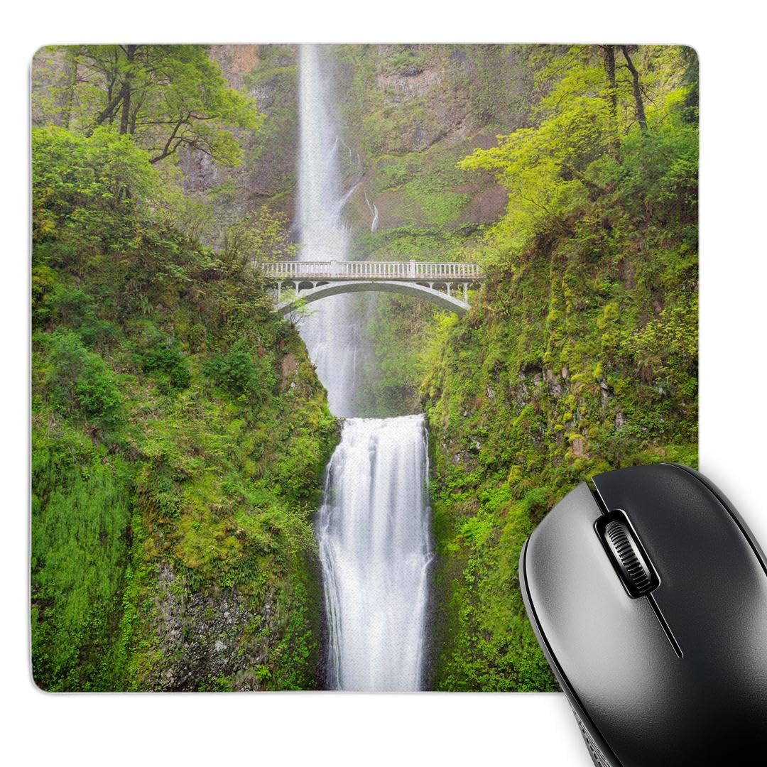 3dRose mp_279361_1 8/8-Inch "Oregon/Columbia River Gorge National Scenic Area/Multnomah Falls" Mouse Pad - Multi-Colour