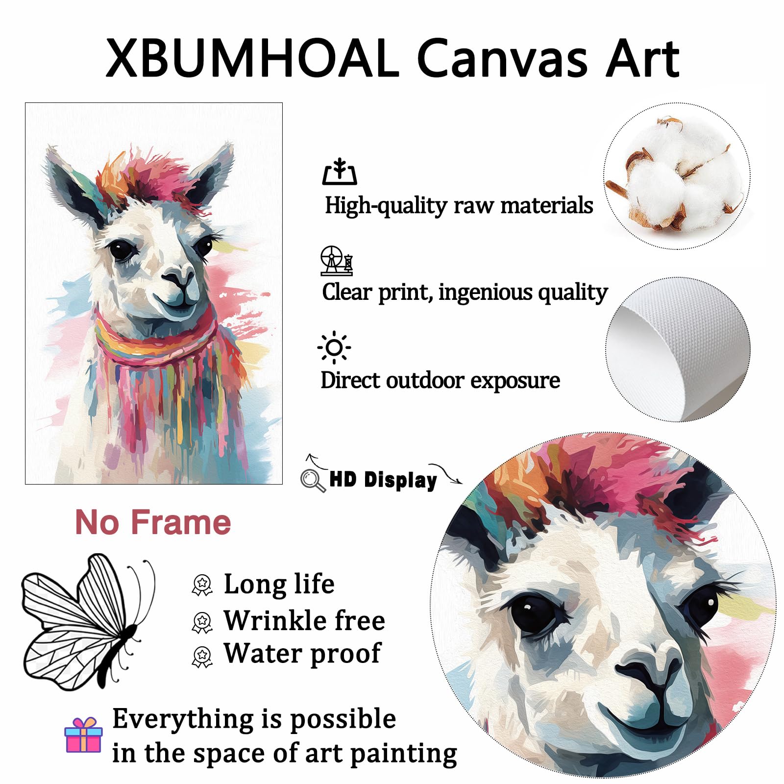 Neujahrsgeschenke Amazon Five-Seller Aquarell Alpaka Leinwand Malerei  Wandkunst Lamas Tier Graffiti Bild Druck Auf Leinwand Moderne Kunstwerke  Für Wohnzimmer Schlafzimmer Galerie (Kein Rahmen,30 X 50 Cm Leinwand Bilder  Abstrakt, image size:1600x1600