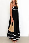 PRETTYGARDEN 2026 Robe de Maxi fluide d'été Casual sans manches Spaghetti Strap Ruffle robes longues de plage pour femme