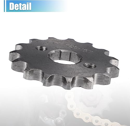 Miniatura 5 de X AUTOHAUX 1 juego de 428 estilo 15 dientes 0.787 in ID motocicleta piñón delantero para motocicleta 50cc 70cc 110cc 125cc motocicleta Dirt Pit Bike