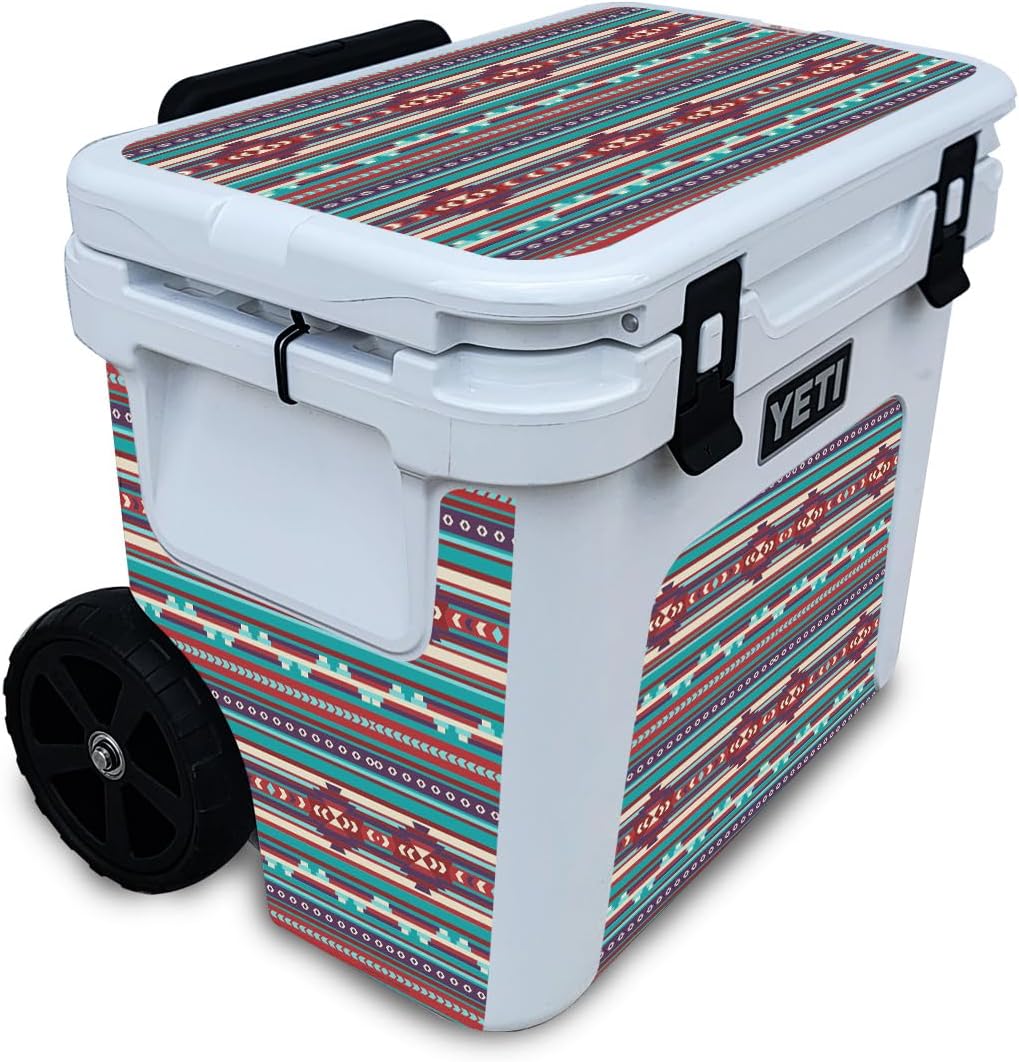 Cooler Skin Compatible with Yeti Roadie 32 Wheeled Cooler - Southwest Stripes - Premium 3M Vinyl Protective Wrap Decal Cover - Easy to Apply | Crafted in The USA by MightySkins
