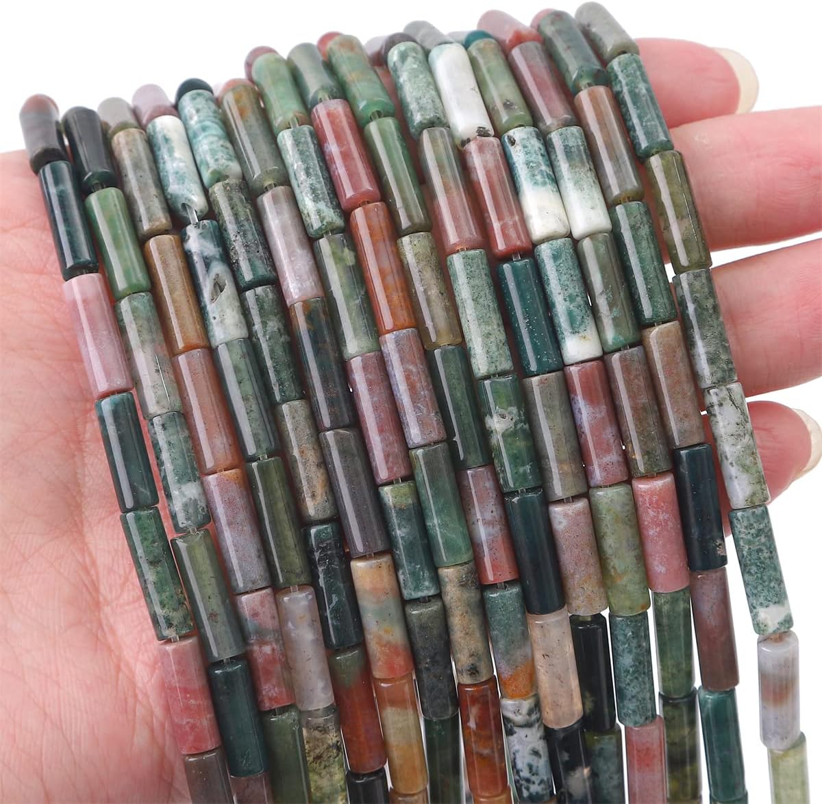 Natural Indian Agate Tube Beads Cylinder 4x13mm 38cm/Strand Stone Beads for Jewelry Making - Image 6