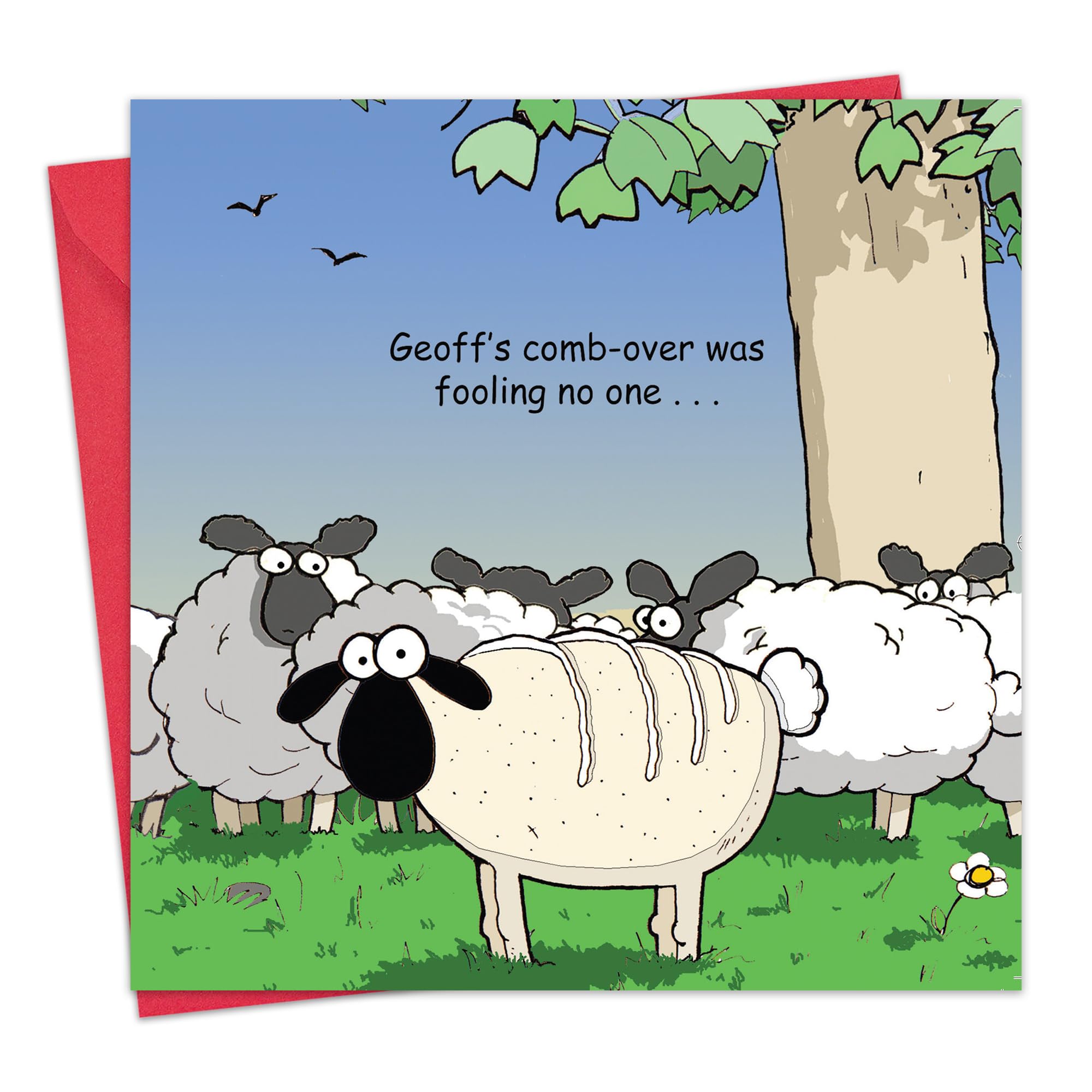 Twizler Funny Card For Men with Sheep – Blank Card - Happy Birthday Card – Humour Card – Anniversary Card – Good Luck Card - Fathers Day Card - Retirement Card – New Home Card