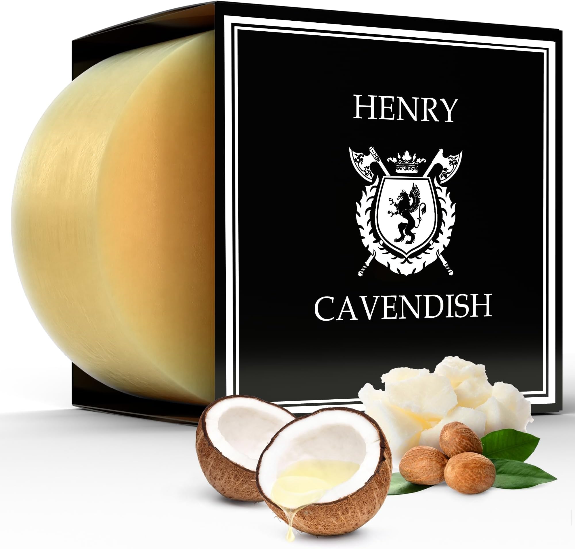 Henry Cavendish Himalaya Shaving Soap with Shea Butter & Coconut Oil. Long Lasting 4 oz Puck Refill. Mens Shave Soap. All Natural. Rich Lather, Smooth Comfortable Shave. For Ladies and Gentlemen.