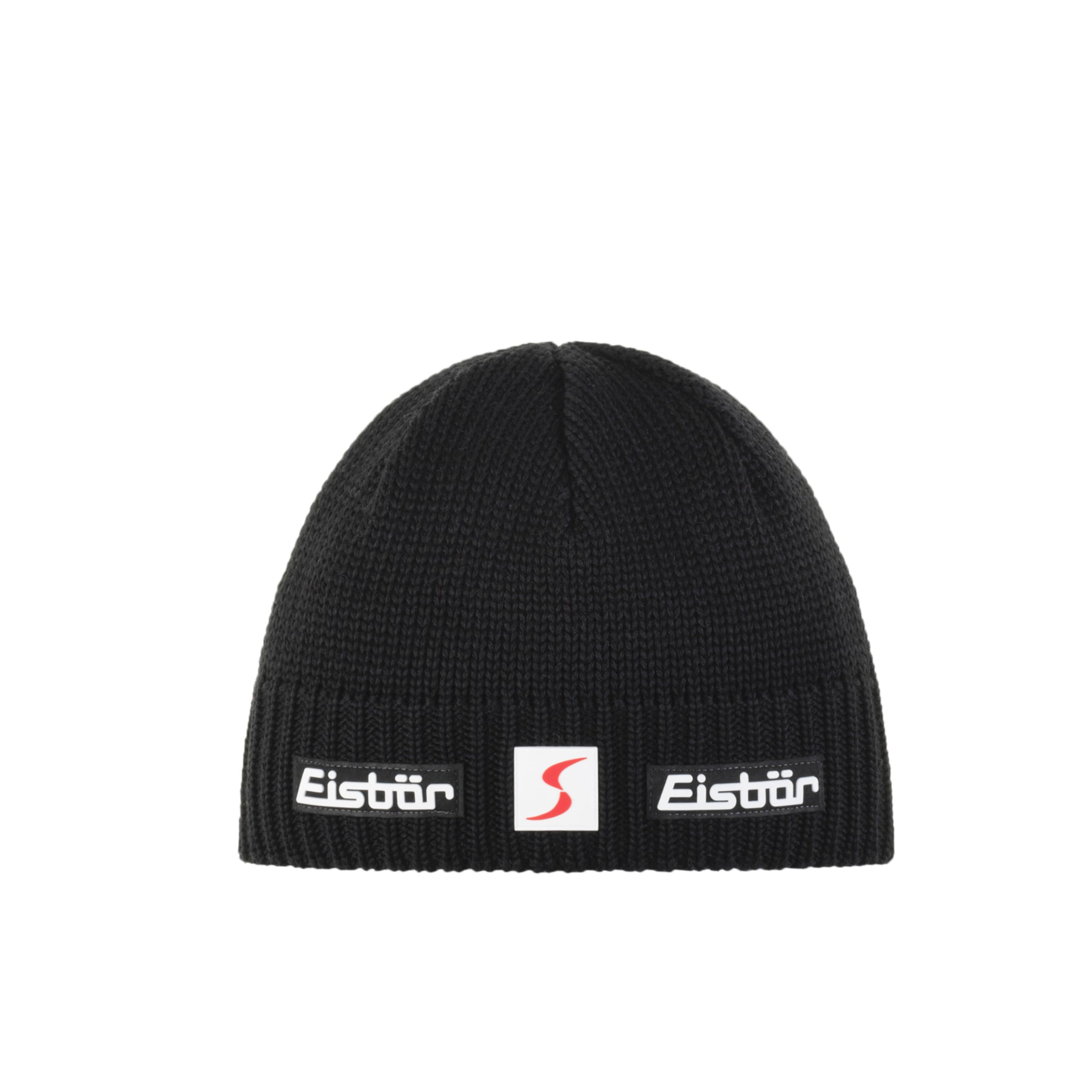Eisbär Trop Skipool Knit Beanie Hat Merino Wool (One Size - Black)