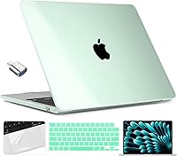 Vista 27 de TWOLSKOO Compatible con funda para MacBook Air M4 de 15 pulgadas versión 2025-2023 M4 A3241 M3 A3114 M2 A2941, carcasa rígida de plástico