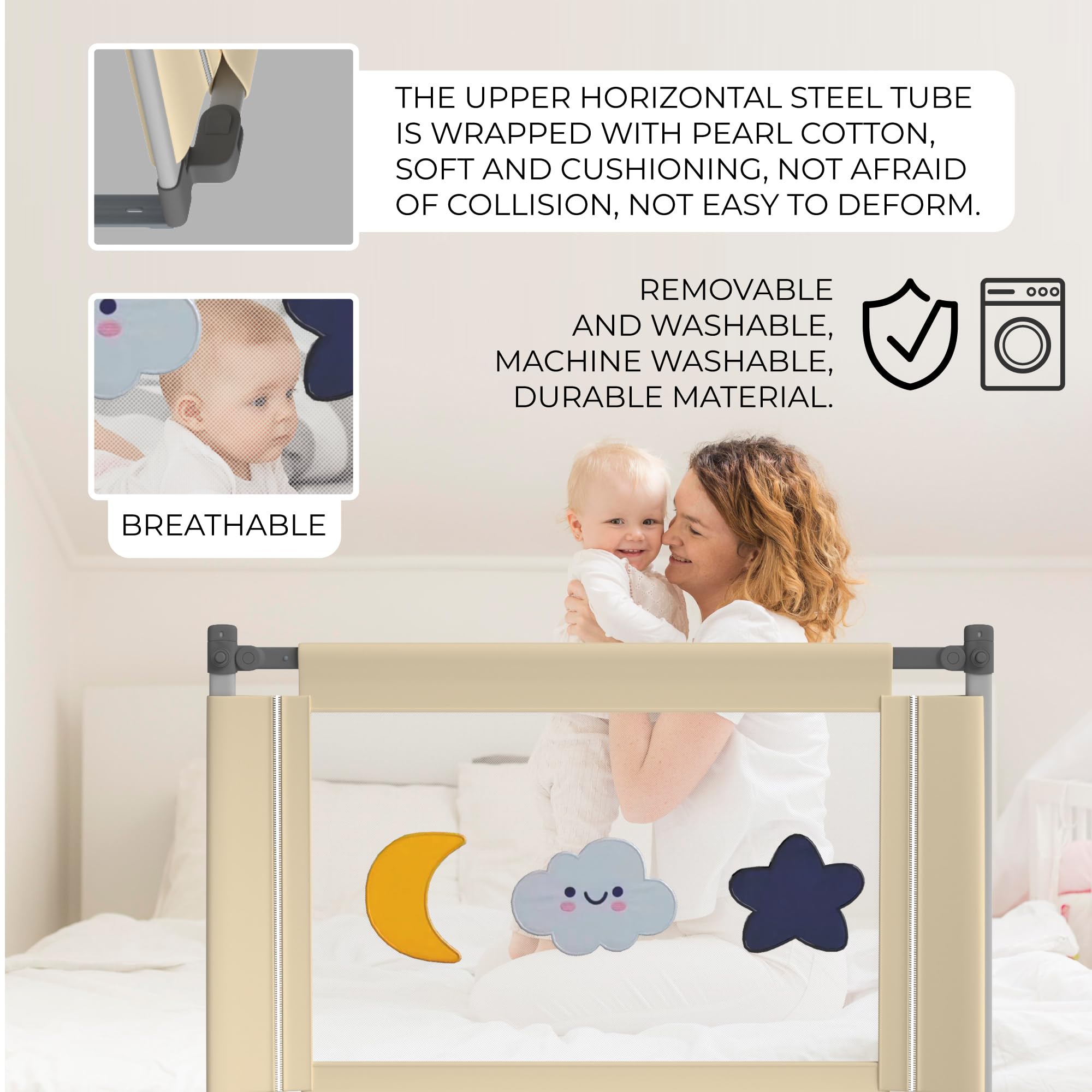 Rieles de cama para niños pequeños, barandillas de cama para cama de bebé, rieles laterales para cama tamaño King, rieles laterales para niños, rieles de seguridad para cama de niños, rieles de