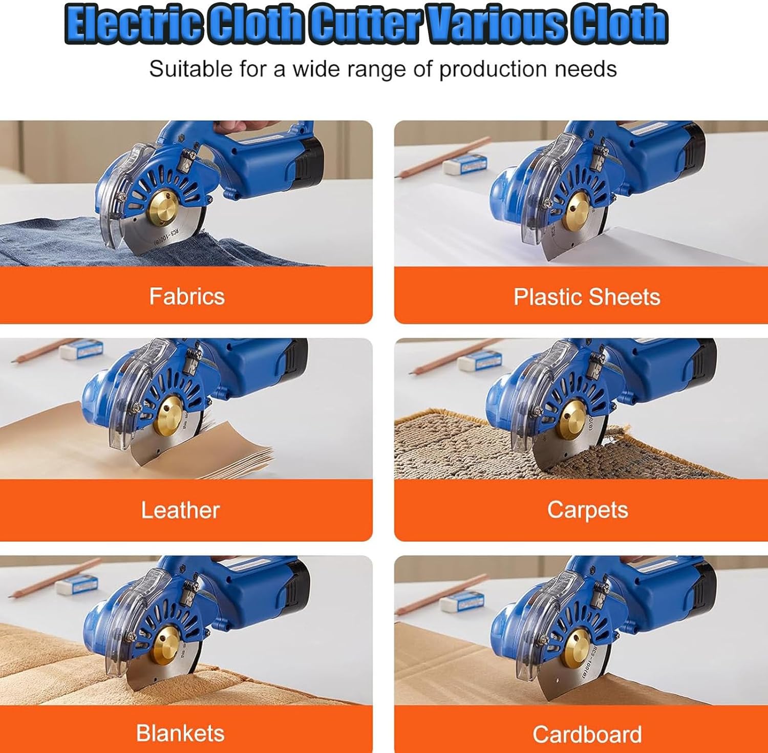 Electric Fabric Rotary Cutter Heavy Duty Speed Adjustable Fabric Scissors,Quilting Rotary Cutters,Cutting Machine