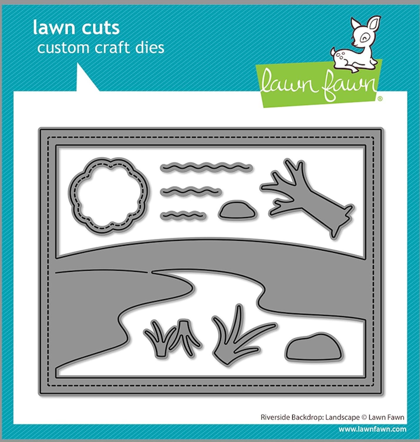 Lawn Fawn Riverside Backdrop: Landscape Dies (LF3815)