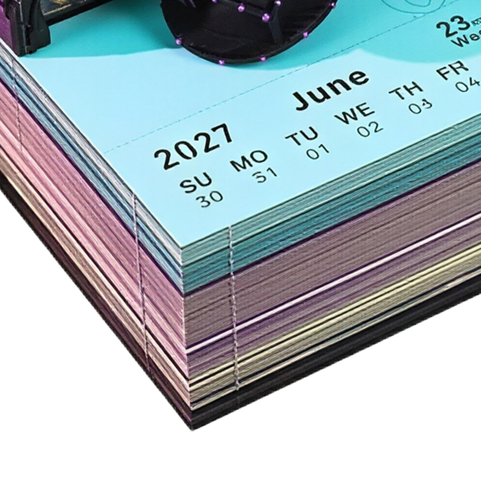 3D-Kalender, Drachen-Ornament, Notizblock mit transparentem Staubschutz