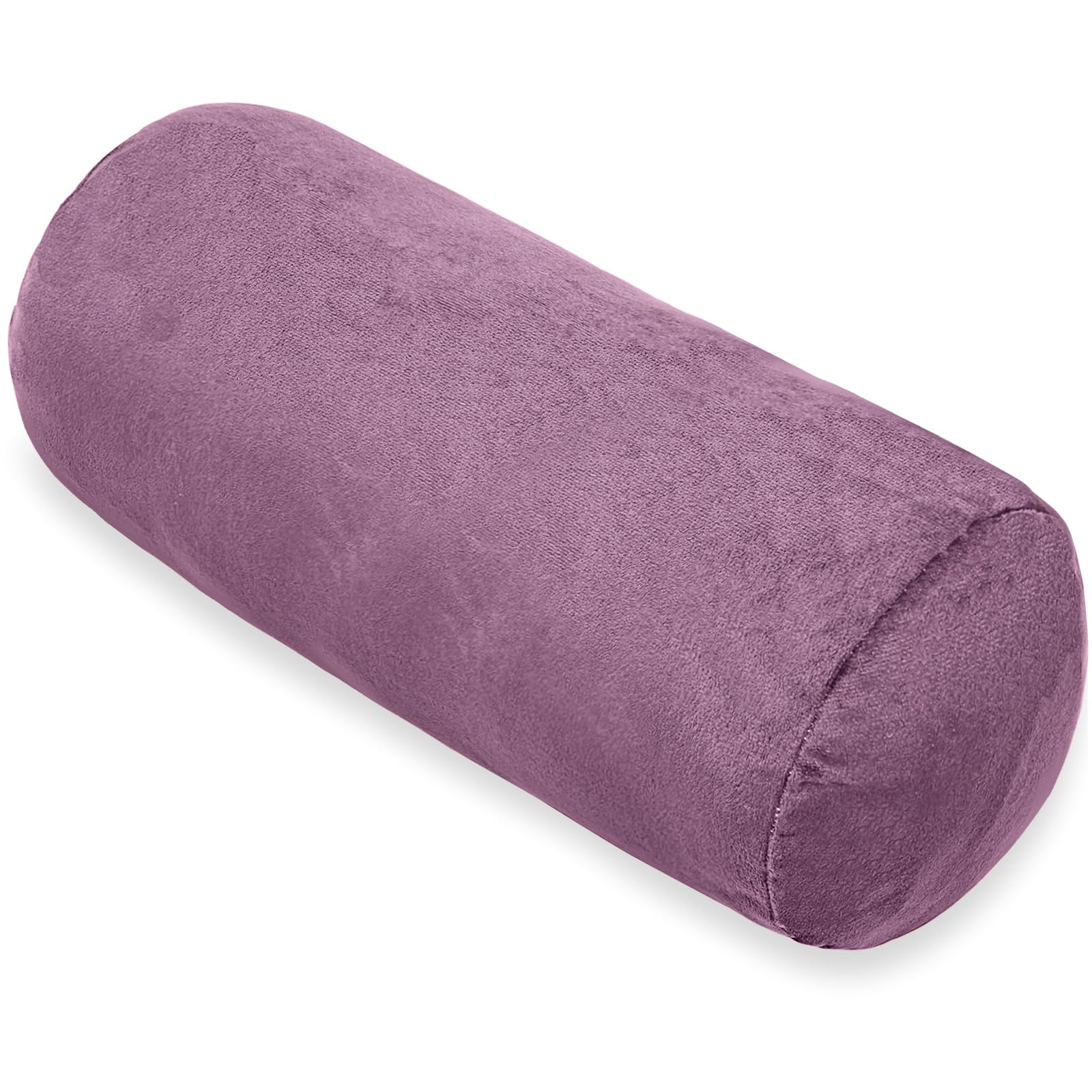 Photo 1 of 1 MIDDLE ONE Bolster Pillow with Removable Velvet Cover, Round Cylinder Neck Roll Pillow for Head, Back, Leg Support, Decorative Bed and Couch Pillow 16 x 6 Inches (Purple)