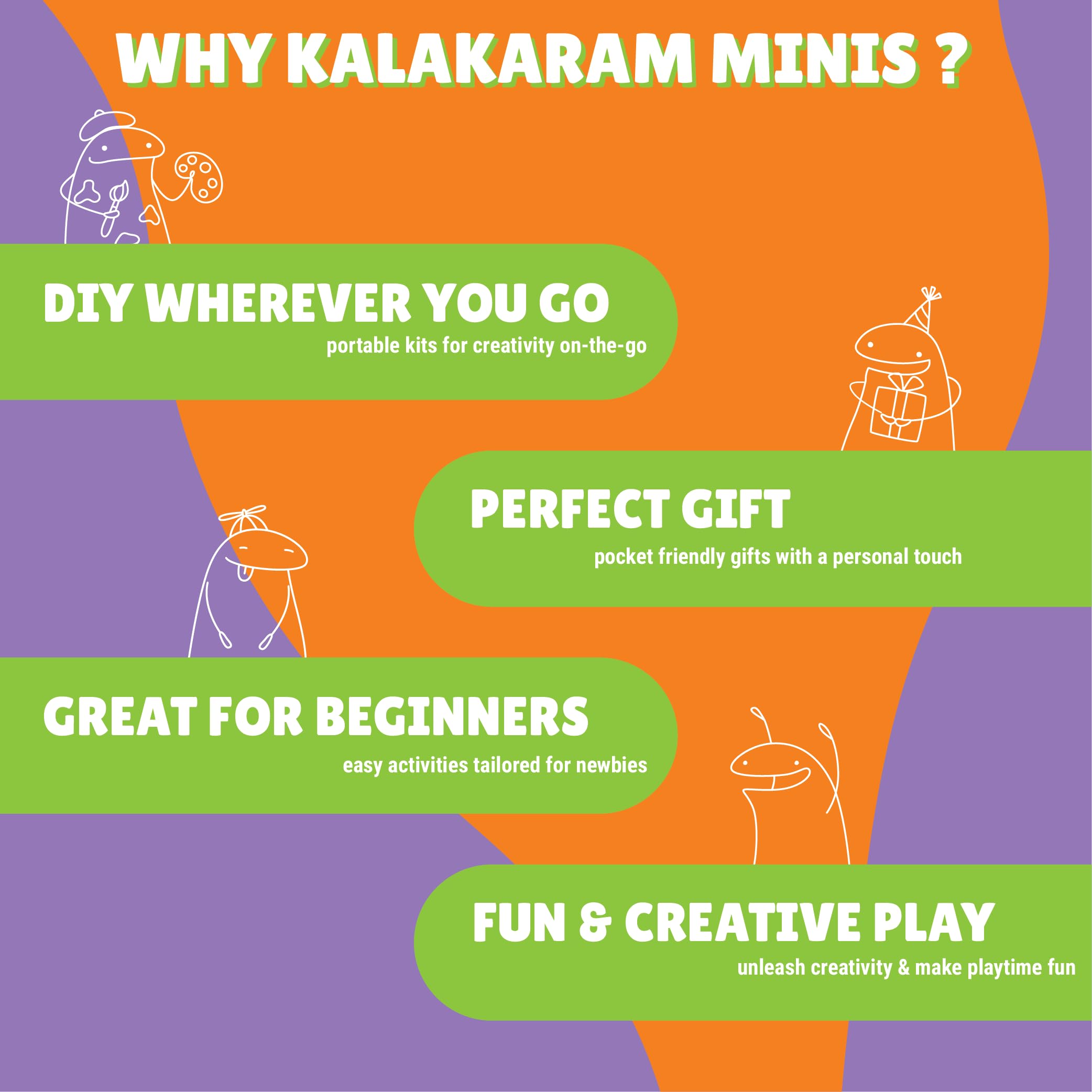 Kalakaram 4-In-1 Mini'S Buzzy Collection Kits Diy Painting & Coloring Kit|Art And Craft Kit|Educational Fun Activities Birthday Gift Kit For Girls,Boys,Teens,Kids Ages 5,6,7,8 Year Olds,Multicolor - Image 8 thumbnail