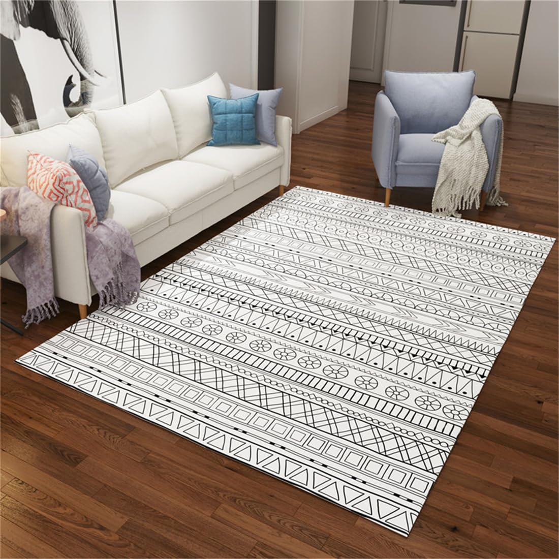 Riscaldatore a Pavimento radiante a infrarossi, Tappeto riscaldato Elettrico al grafene per Grandi superfici, Moquette riscaldata, tappetini riscaldati, riscaldatore per Interni,E,80 * 120CM