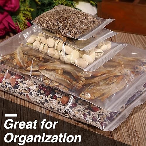 Miniatura 8 de 160 bolsas transparentes con cremallera de 5 x 7 pulgadas, pequeñas bolsas de plástico para joyas, alimentos, manualidades, embalaje, bricolaje,