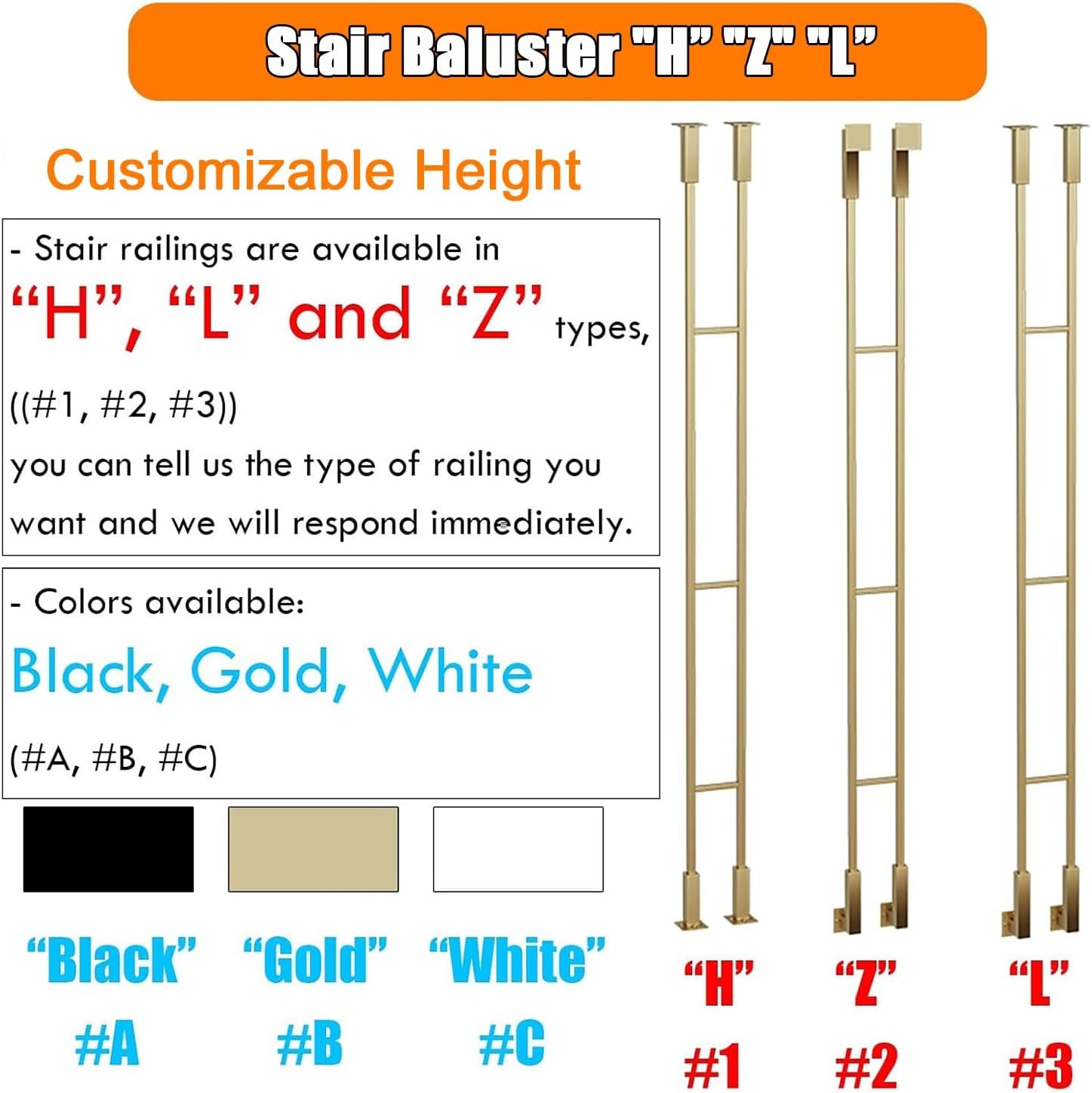 Indoor Staircase Railing Rod Iron Spindles,Standing Square Replacement Stair Spindles Post,Apartments/Lofts/Villas/Living Room Divider Staircase Corridors Fencing Column, Two-Rows Metal Baluster Insta