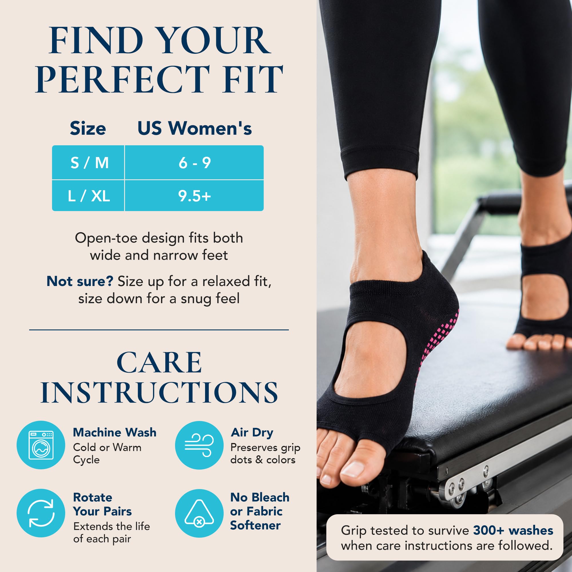 Tucketts Allegro Calcetines de yoga Mujer (Pack de 1)