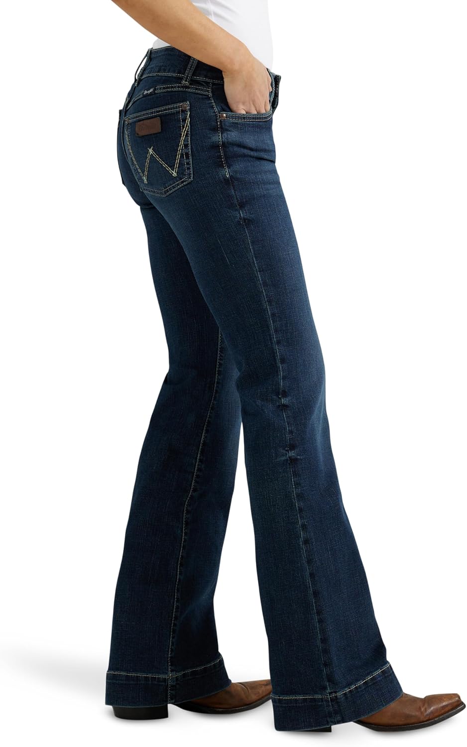 Wrangler Women's Retro Mae Mid Rise Wide Leg Trouser Jean image 3