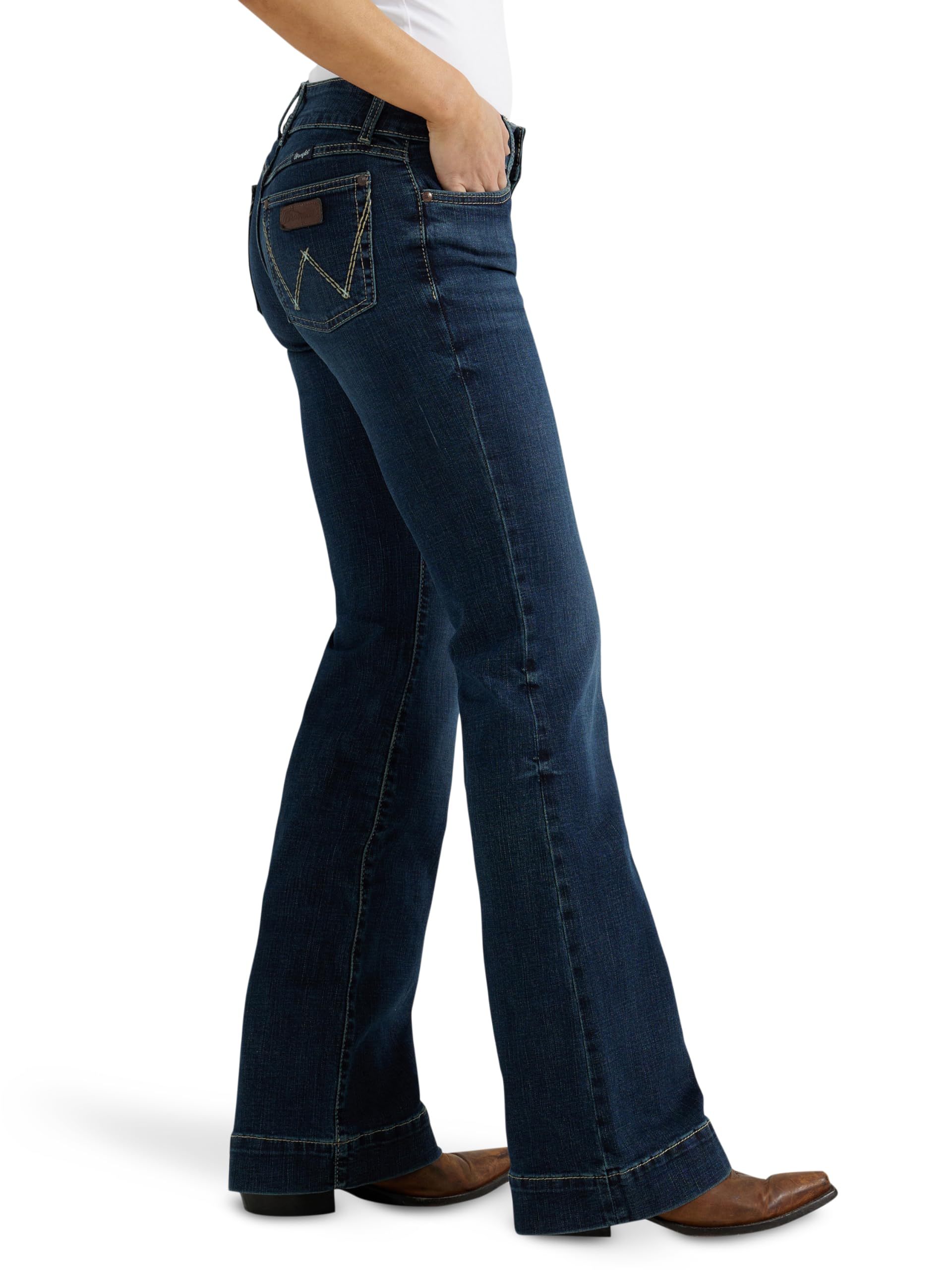 Wrangler Western Mid Rise Stretch Boot Cut Jean - Jeans Mujer