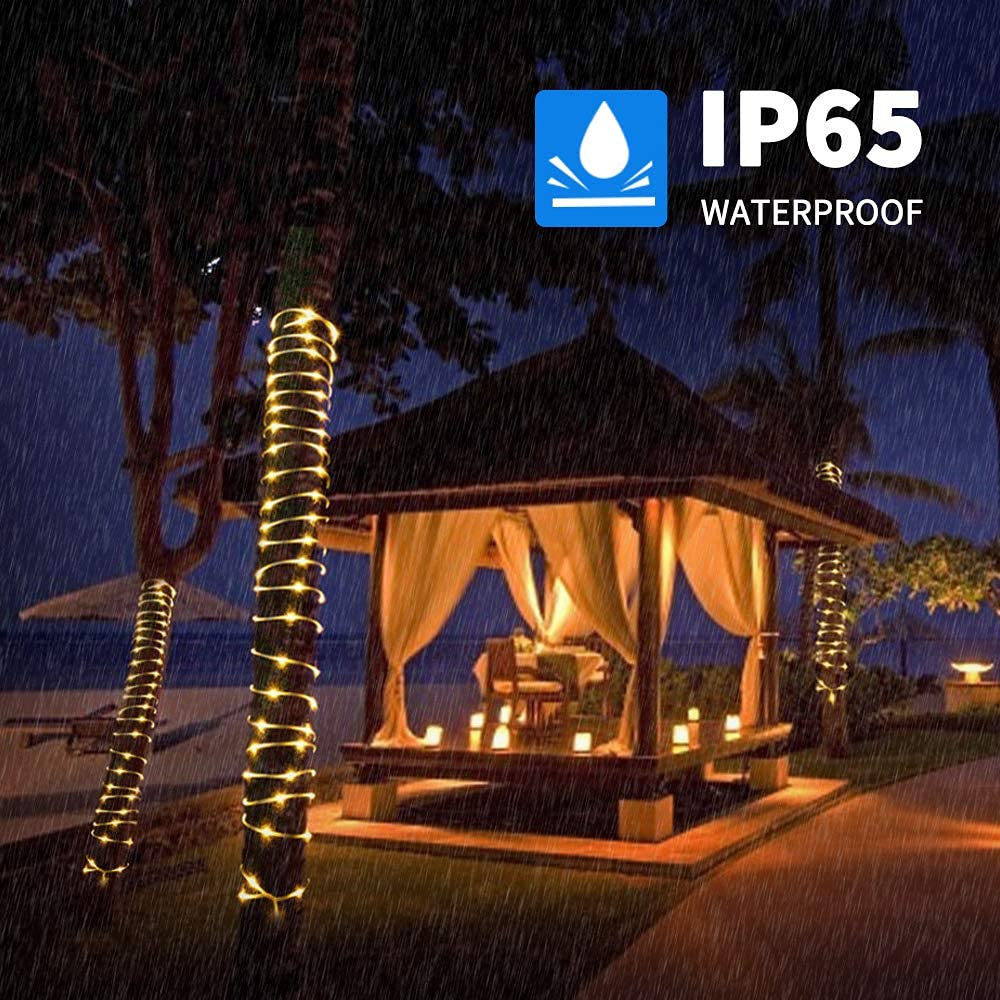 WUJUN LED Schlauch RGB Außen 10M 100 LED mit USB, IP68 Wasserdicht Lichtschlauch 16 Farben 4 Modi mit Fernbedienung & Timer, Bunt Lichterschlauch für Weihnachten Party Balkon Hochzeit Deko