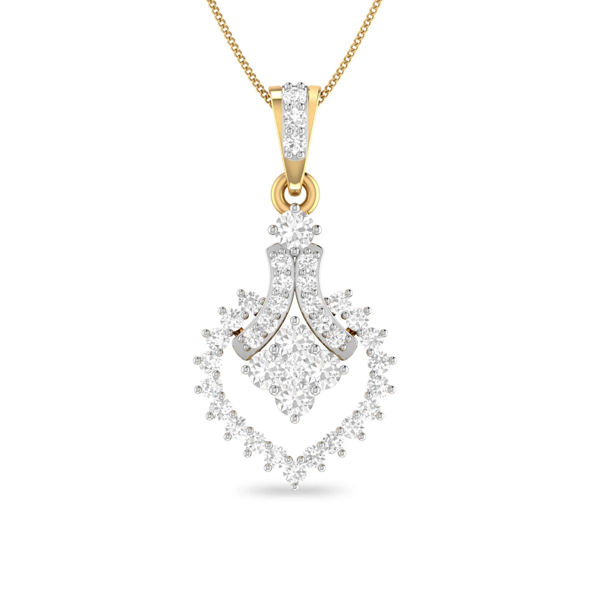 pc jeweller Yellow Gold and Solitaire Pendant for Women-picture-36