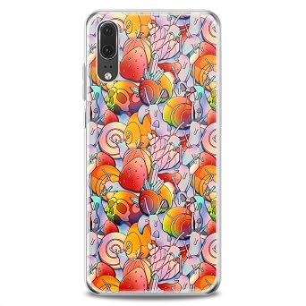 TPU Case Replacement for Huawei Mate 40 P50 P30 P20 P10 Plus 20X Nova 8 Pro Soft Pumpkin Clear Slim fit Flexible Strawberry Silicone Autumn Cute Fall Lightweight Print Snails Design