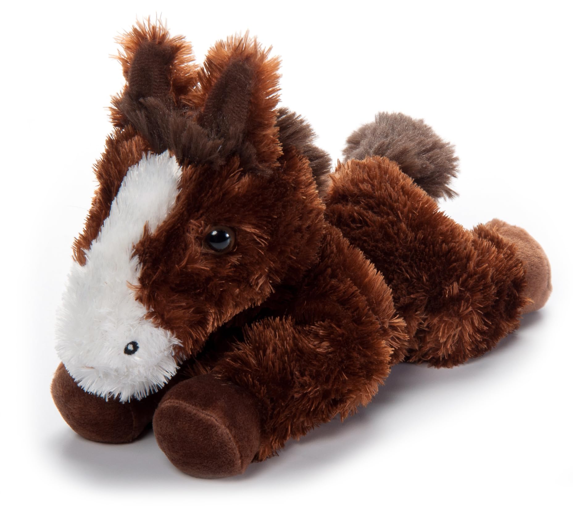 The Petting Zoo Horse Stuffed Animal Plushie, Gifts for Kids, Scoopz Wildlife Animals, Brown Horse Plush Toy, 8 inches