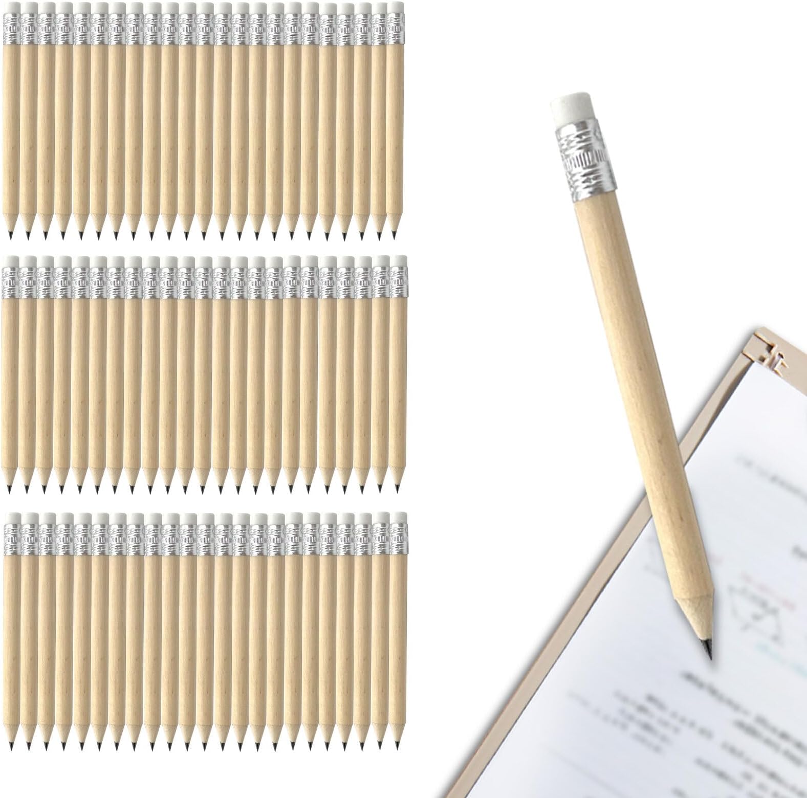 Lot de 100 mini crayons de golf, courts, avec gomme Amazon.fr