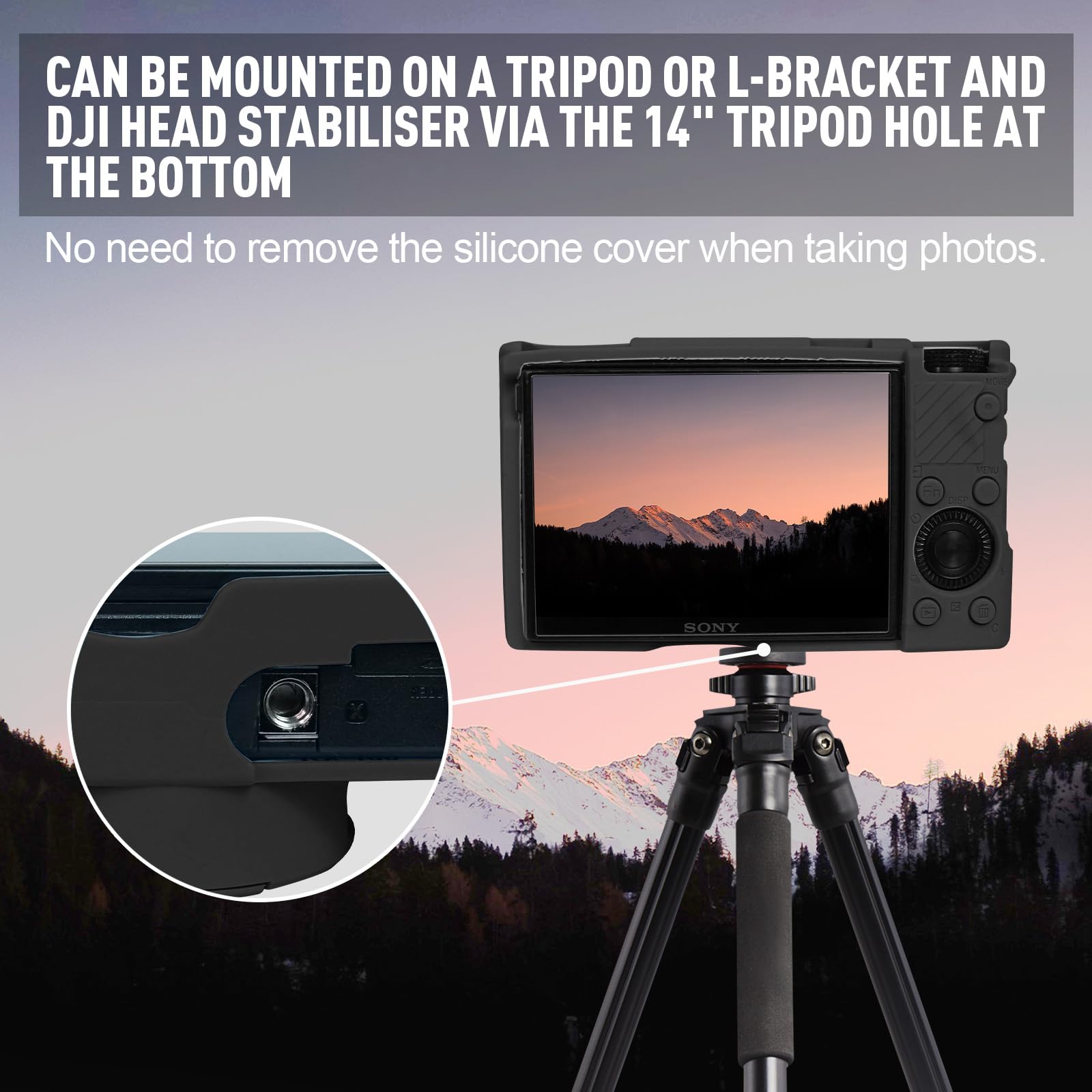 Étui Silicone Sony RX100 VII VI Protection Appareil Photo Coque Léger Noir
