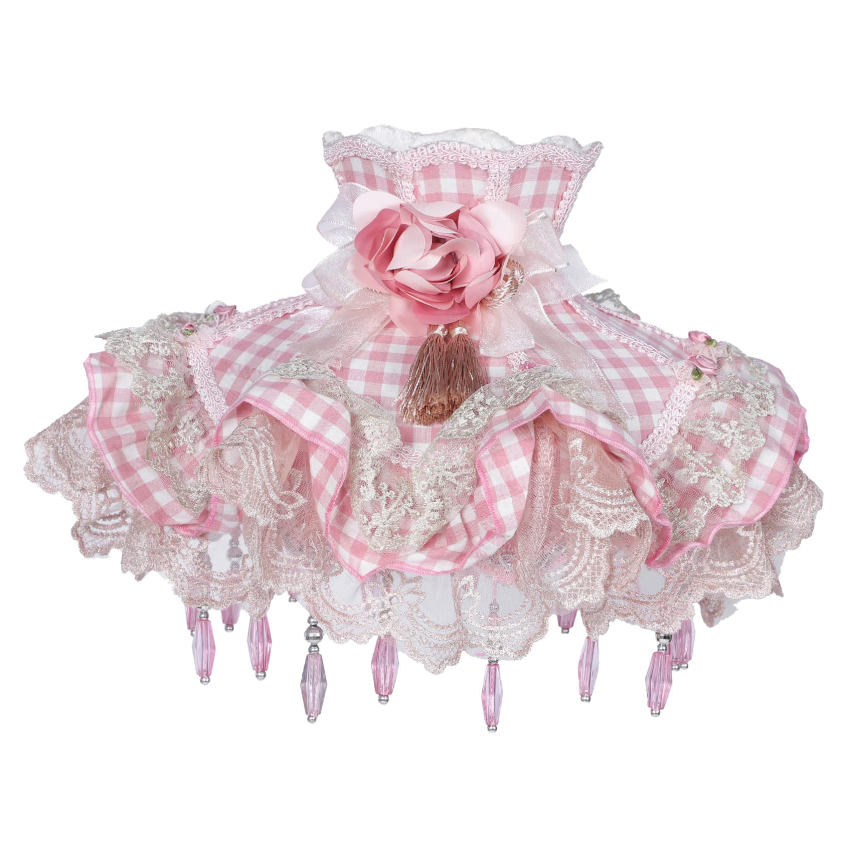 Bnjlsdatwr Pink Light Shade， Light Shade Floor Lampshade Chandelier Wall Lamp Decorative Shades Retro Home Decor Vintage For Lamps Cloth Table Scallop (Color :
