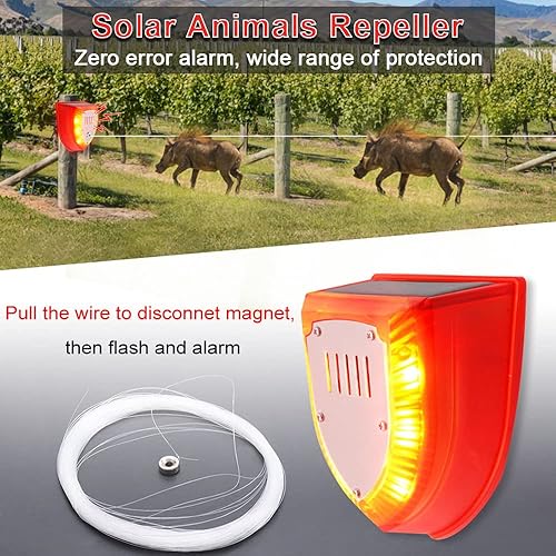 Miniatura 3 de Alarma de viaje antirroboantiintrusión, sirena solar de sonido y luz para interiores y exteriores, 129dB DIY hogarcampamentoalarma de seguridad