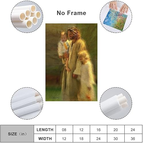 Miniatura 2 de IEF Lienzo decorativo para pared de Jesucristo, arte moderno para decoración de pared, decoración de dormitorio, 16 x 24 pulgadas (15.7 x 23.6 in)