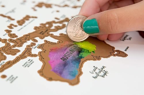 Miniatura 7 de JetsetterMaps Its a Beautiful World Scratch Your Travels mapamundi para raspar- 30 x 20 pulgadas