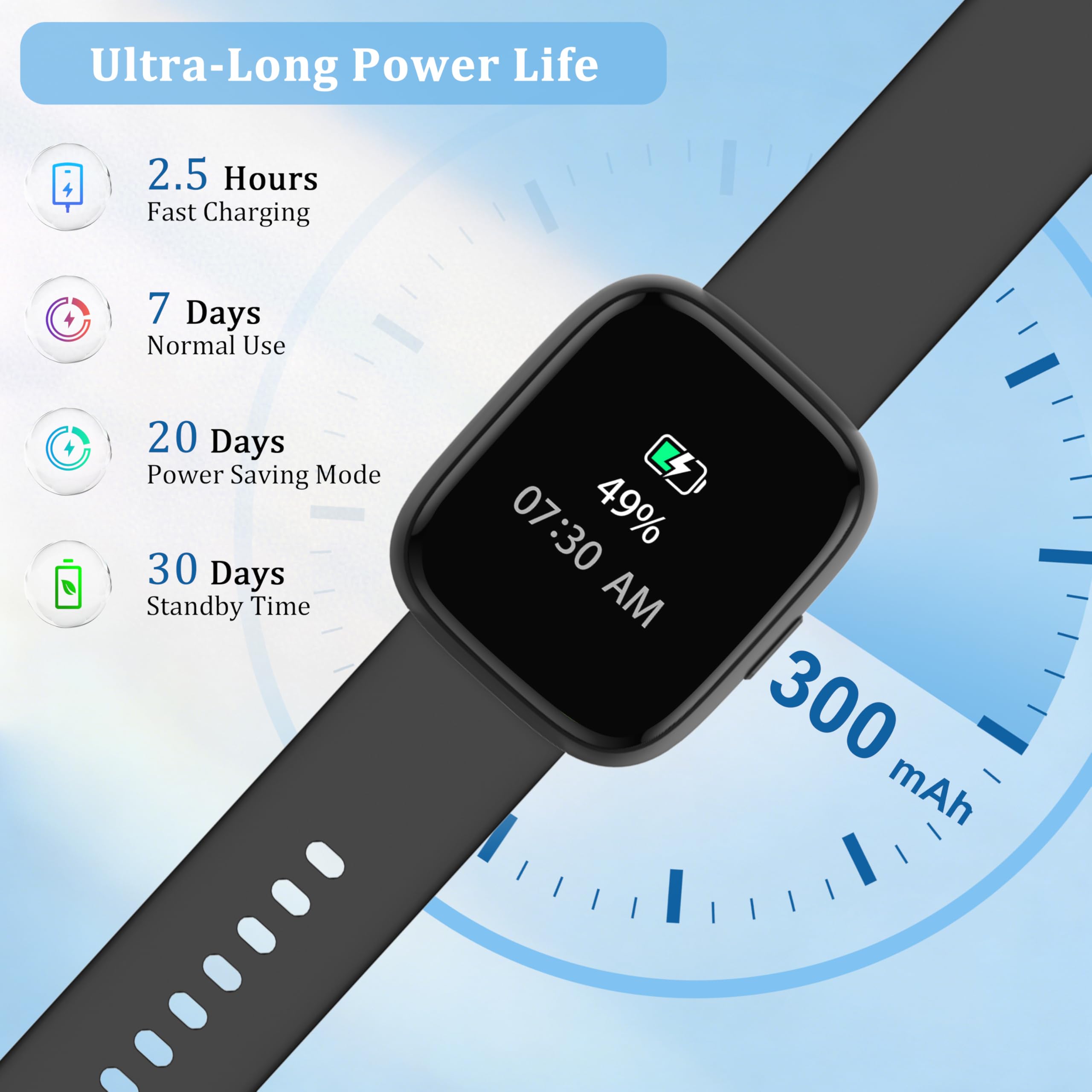 Smart Watch per donne e uomini, smartwatch 2026 [2 cinturini, cassa da 44 mm], orologio fitness tracker da 1,8 pollici Alexa integrato, per fare e rispondere alle chiamate, monitoraggio dello stress