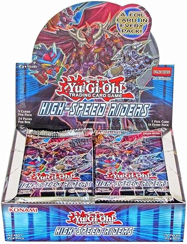 Miniatura 3 de YU-GI-OH! Yugioh High Speed Riders 1ª edición TCG English Booster Box! 24 paquetes de 9 tarjetas, 1 tarjeta holográfica de aluminio por paquete