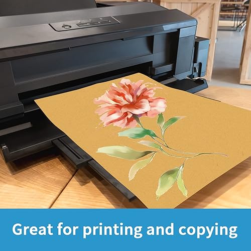 Miniatura 4 de YINUOYOUJIA 100 hojas de papel kraft marrón de 8.5 x 11 pulgadas de grosor, papel de construcción de 92 libras para manualidades, fabricación de