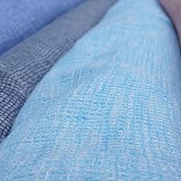 Vista 7 de Tela de tweed de lino azul Material de tejido texturizado - Perfecto para manualidades y decoración del hogar