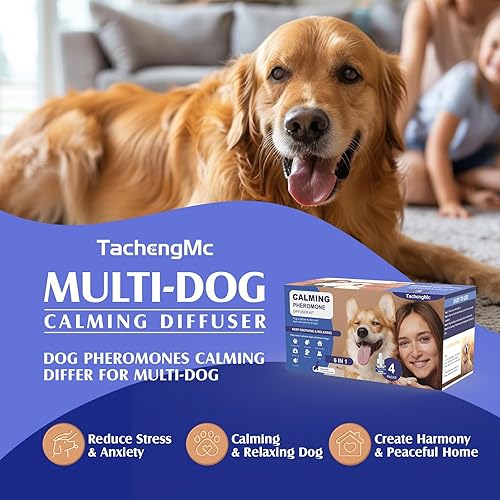 Miniatura 7 de Difusor de feromonas calmante para perros, kit 6 en 1 difusor de feromonas apaciguador para calmar a los perros, alivio de la ansiedad del perro que
