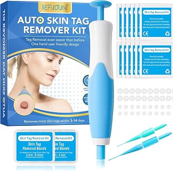 SkinTag Remover, Skin Tag Removel Kit Skin Tag Remover Device 2-8mm Easy to Use Natural & Safe Remover White, 2-8mm