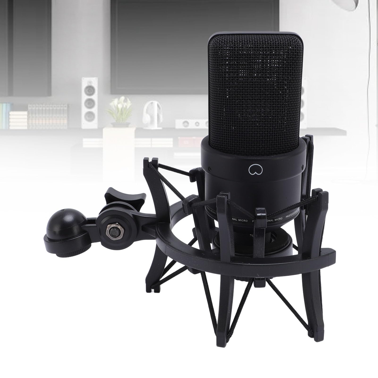 Mikrofon, XLR Kondensatormikrofon Großmembran Kondensator Studio Microphone mit Schockhalterung, XLR-Kabel und Windschutz für Podcasting, Streaming, Gaming, Aufnahmen