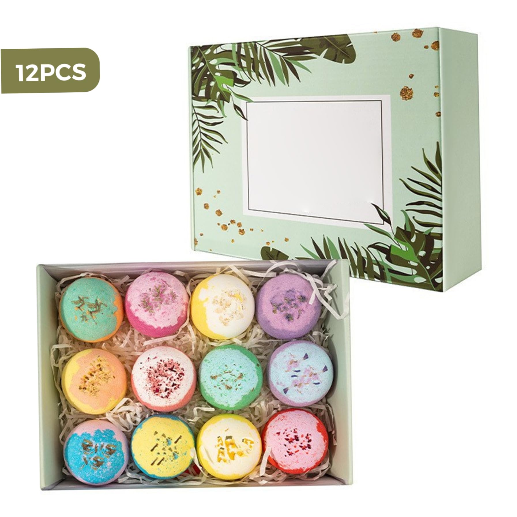 Badebomben-Set, 60 g, sprudelnde Badekugeln mit natürlichen Düften und Pflanzenstoffen, entspannende Badebombe für Frauen, Selbstpflege-Set für Mama.