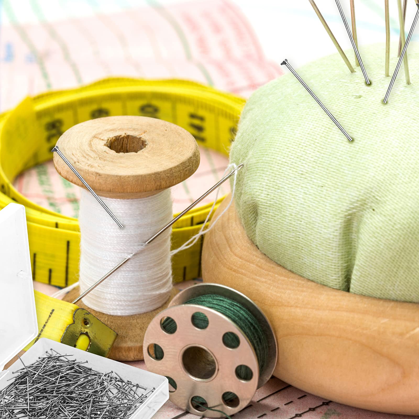 1100 Spilli Da Cucito In Acciaio Inox - 2.5 Cm, Per Sartoria, Crafting E Decorazioni - Foto 3